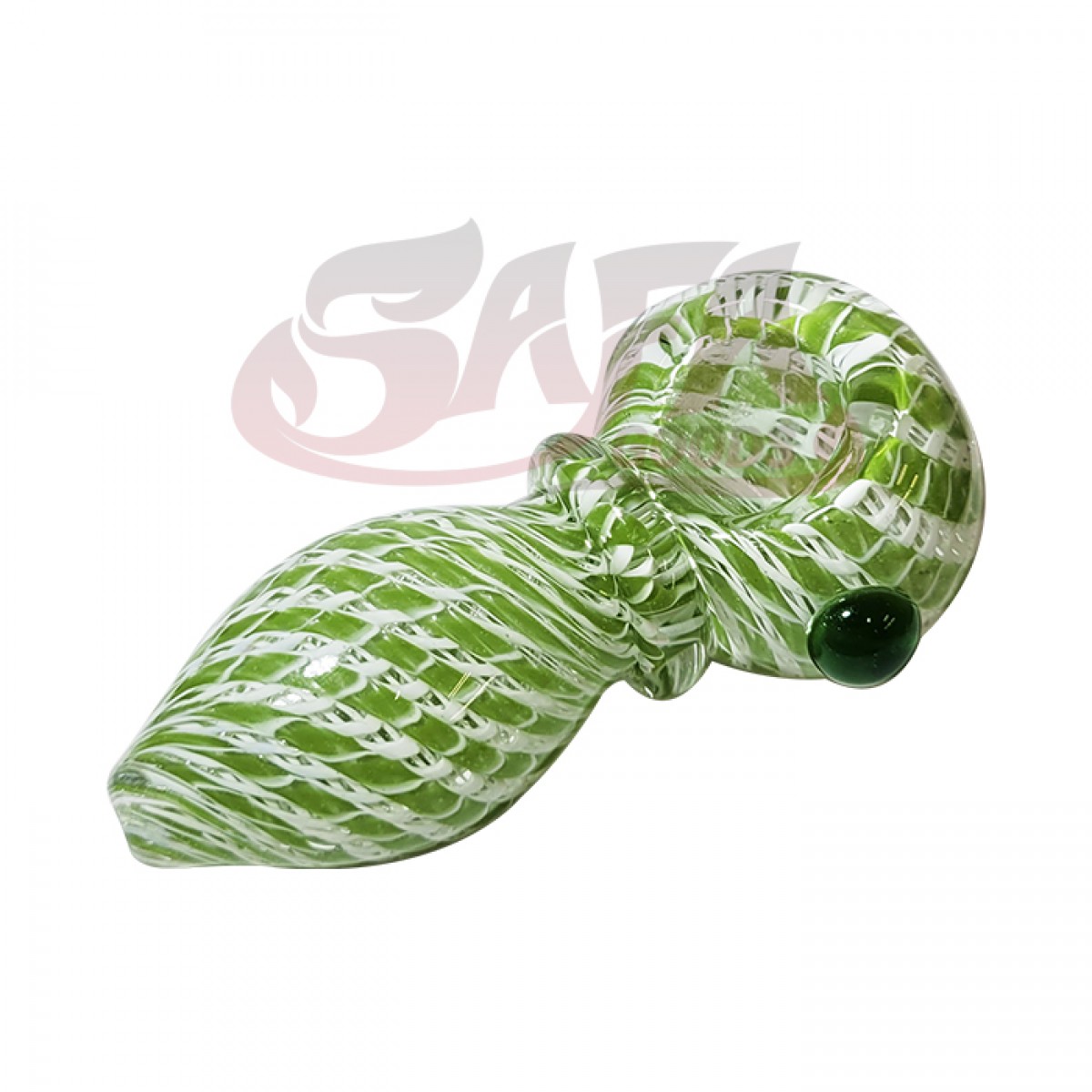 3.5" Spoon Hand Pipe with Twisted Cane